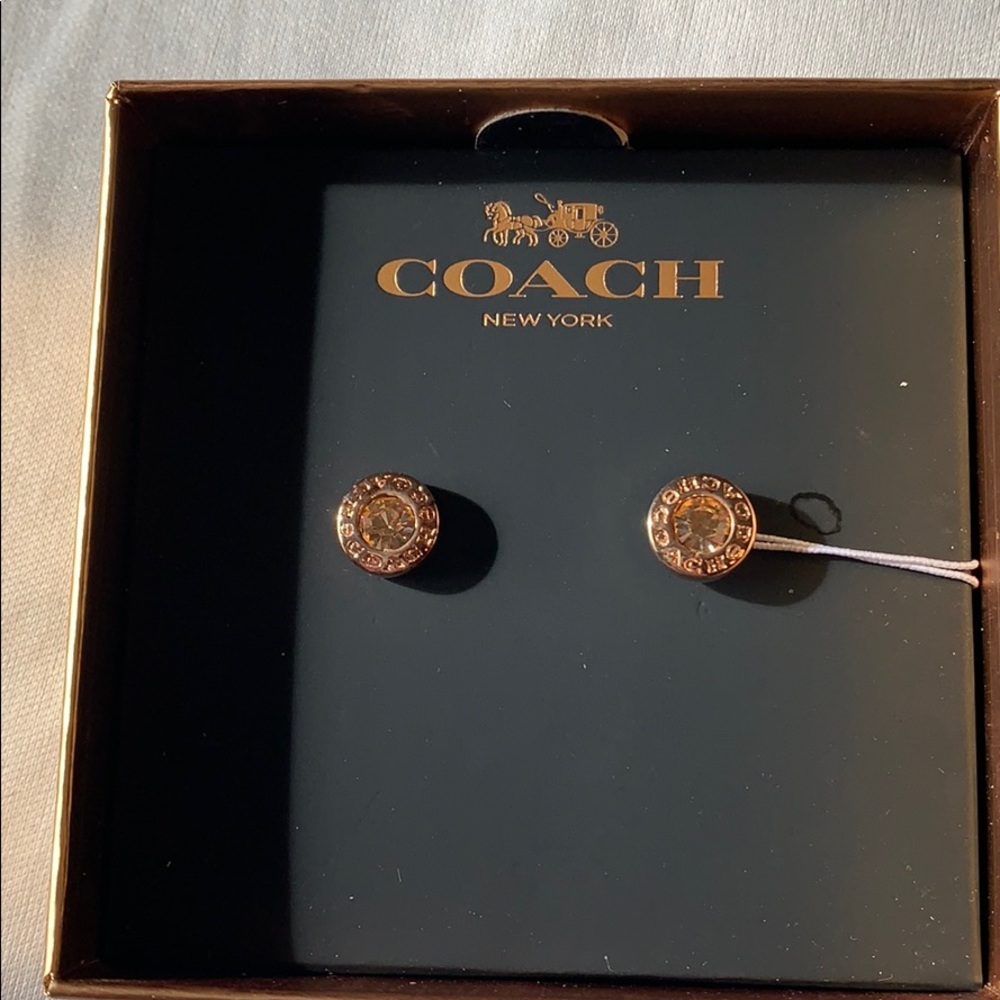 Coach earrings - never worn - still in box!